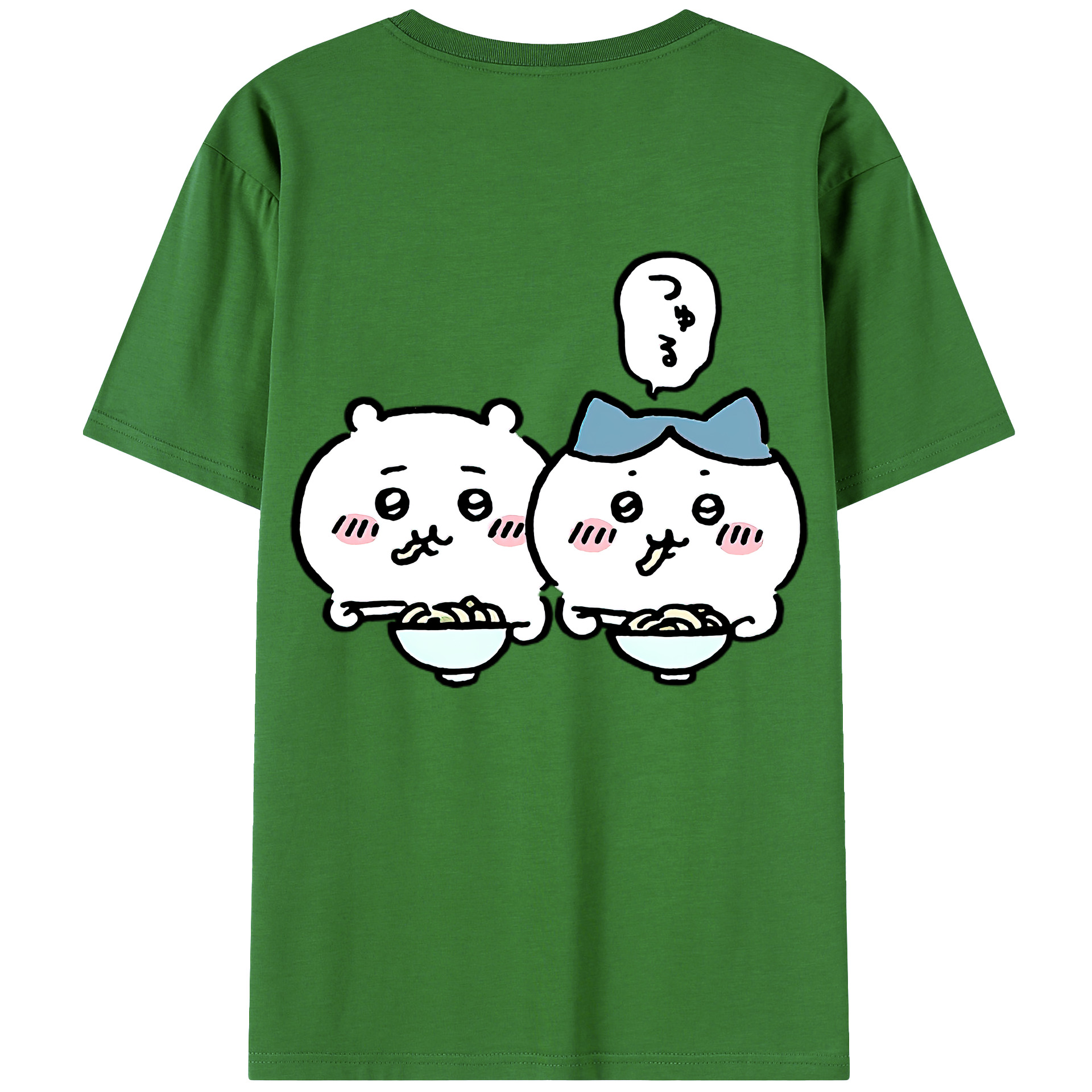 （画像用） ちいかわ ハチワレ Chii-kawa hachiware レディース半袖Tシャツ(バックプリント)